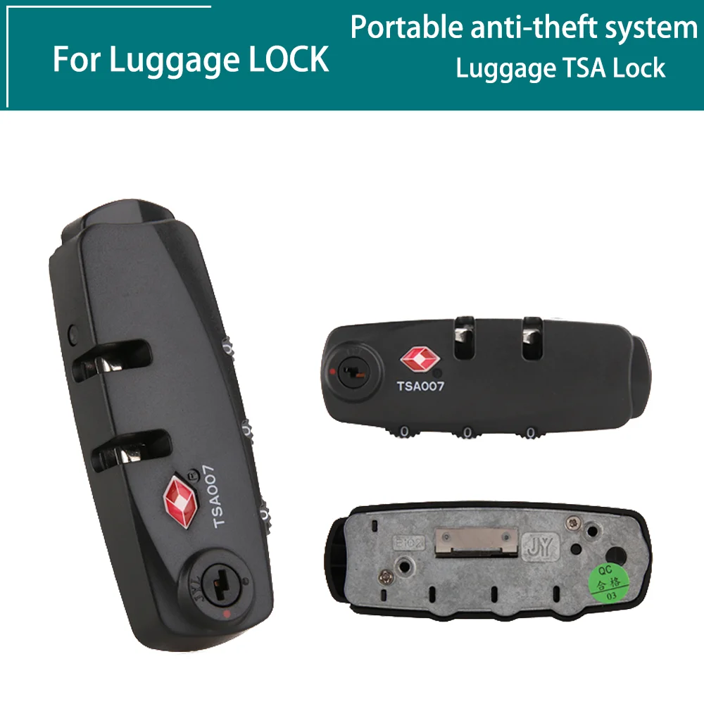 TSA Suitcase Lock Replacement Accessories Sturdy Combination Padlock with Steel Cable Secure Your Bags Travel Essentials