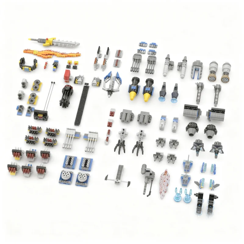 2625pcs MOC Space Megas Weapons Pack Model Building Blocks Christmas Gifts Display Brick Craft Art Education Creative Collection