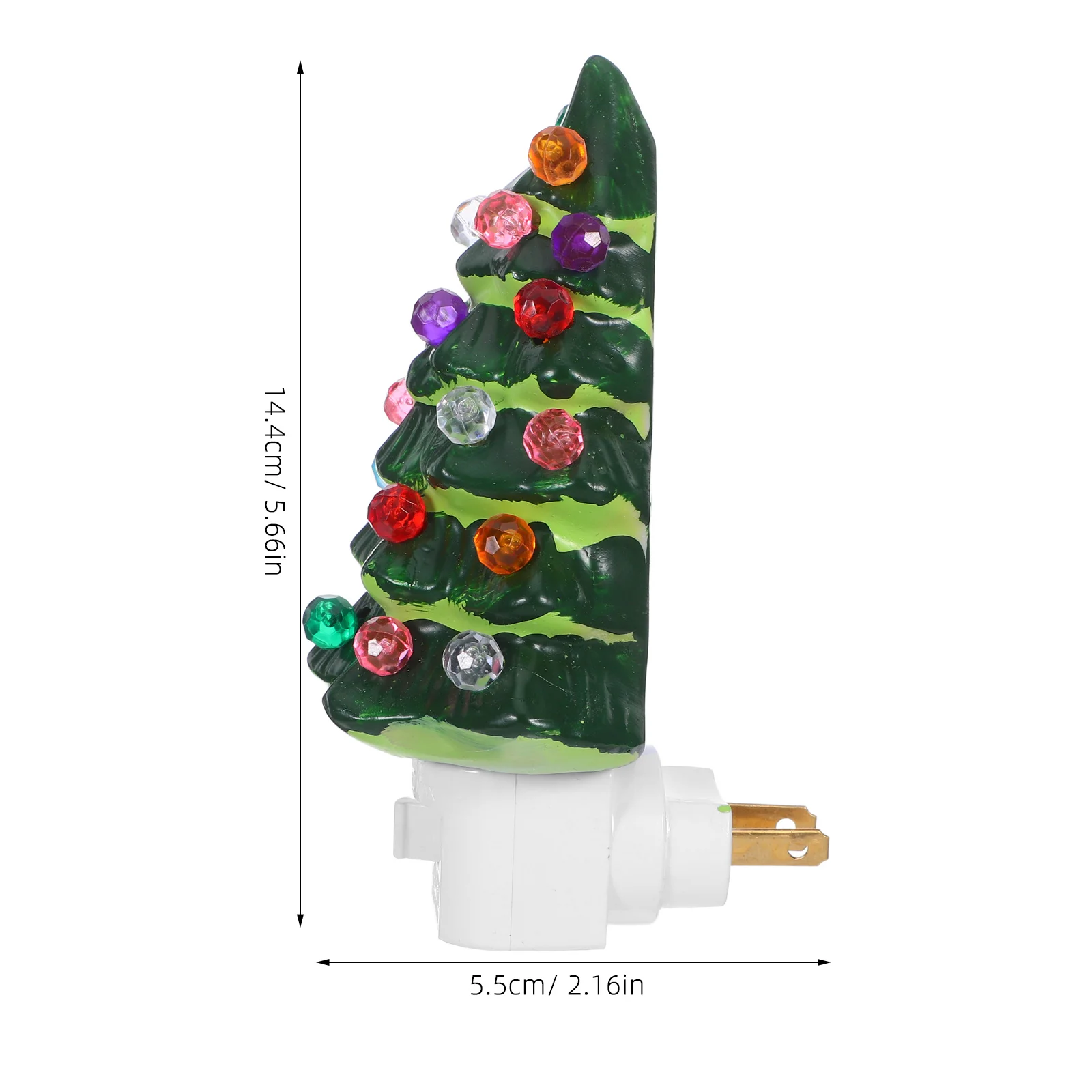 Kerstboom Nachtlampje 3D Roterende Stekker 360° °   Draaibare basis hars led-decor voor slaapkamer badkamer keuken kinderkamer vakantie