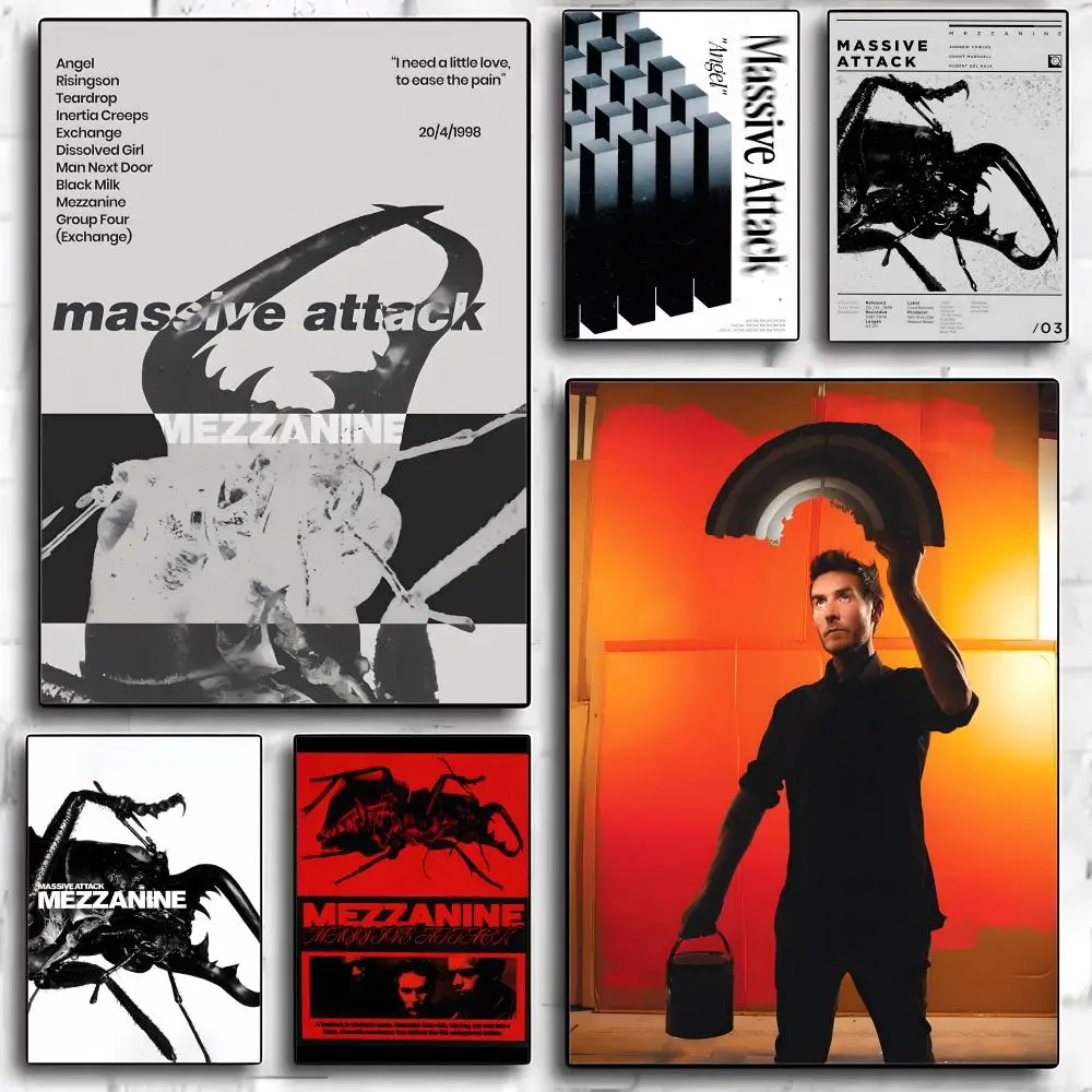 Trip Hop M-massive Attack Teardrop Poster HD art sticky wall waterproof home living room bedroom bar aesthetic decoration