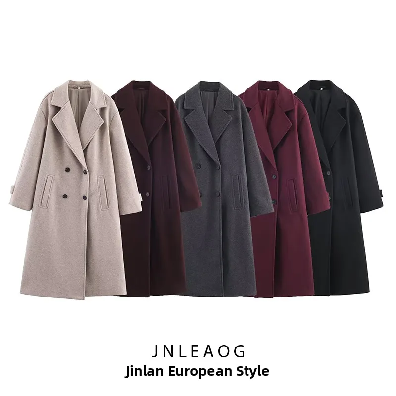 

JNLEAOG Autumn New Faionable Soft Loose Women's Coat Versatile Street Sle Long Sve Polyester Fiber Outerwear