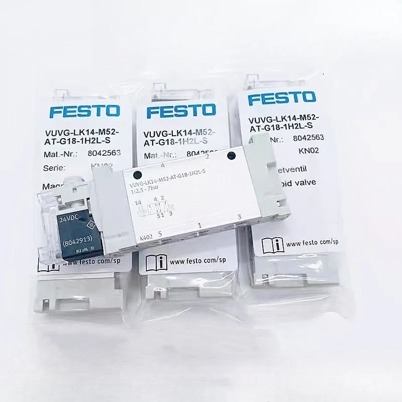

Parts for FESTO Festo Solenoid Valve VUVG-LK14-M52-AT-G18-1H2L-S 8042563