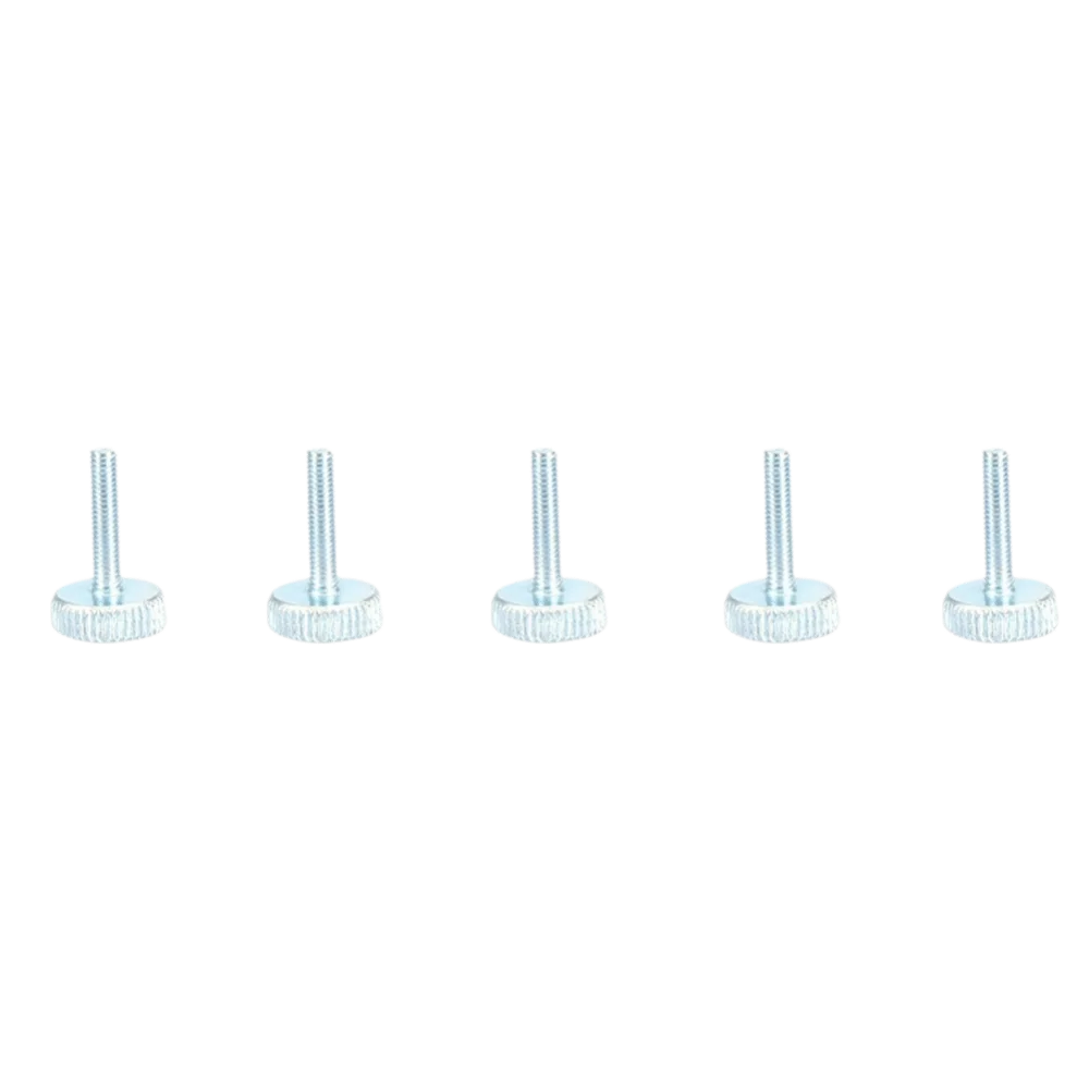 30pcs Portable Fully Threaded Knurled Head Bolts Flat Knurled Head Single Layer Step Thumb Screws Threaded Grip Knobs TV Mount