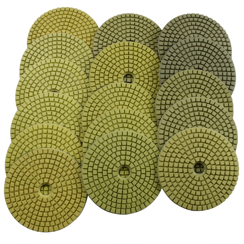 Diamond Polishing Pads Wet Buffing 4 Inch Abrasive Tool for Sanding Stone Marble Concrete Granite Counter Tile Grit 30-8000