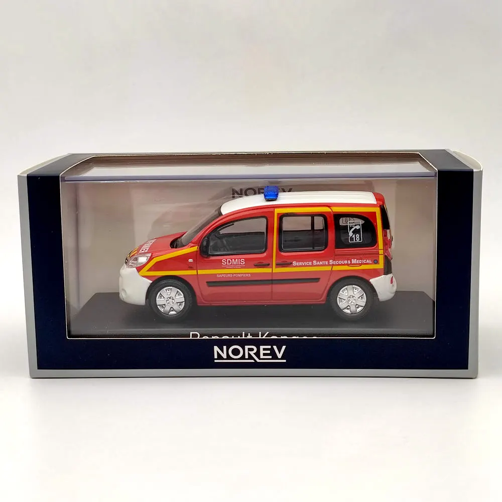 

Norev 1/43 Kangoo INFIRMIER SSSM POMPIERS 2013 Red Diecast Models Car Limited Collection Toys Gift