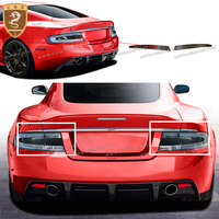 For Aston Martin V8 Vantage 2005 - 2019 Carbon Fiber A Pair Rear Tail Light Eyebrow Cover Trim  Auto Exterior Accessories