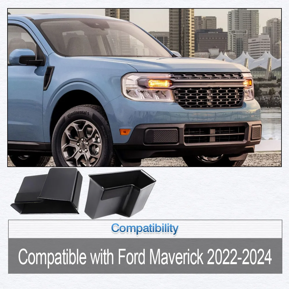 

2pcs For Ford Maverick 2022 2023 2024 Car Front Rear Door Storage Box Organizer Trays Automotive interior accessories