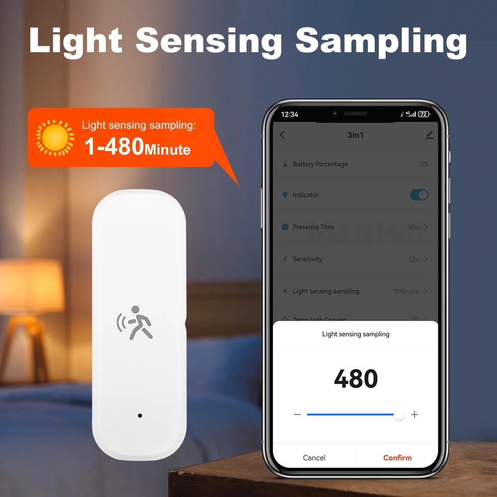 Tuya 3In1 Zigbee3.0 Mmwave Radar PIR Menselijke Bewegingssensor Met Temp Vochtigheid Detector Licht Lumiantie Sensor Domotica