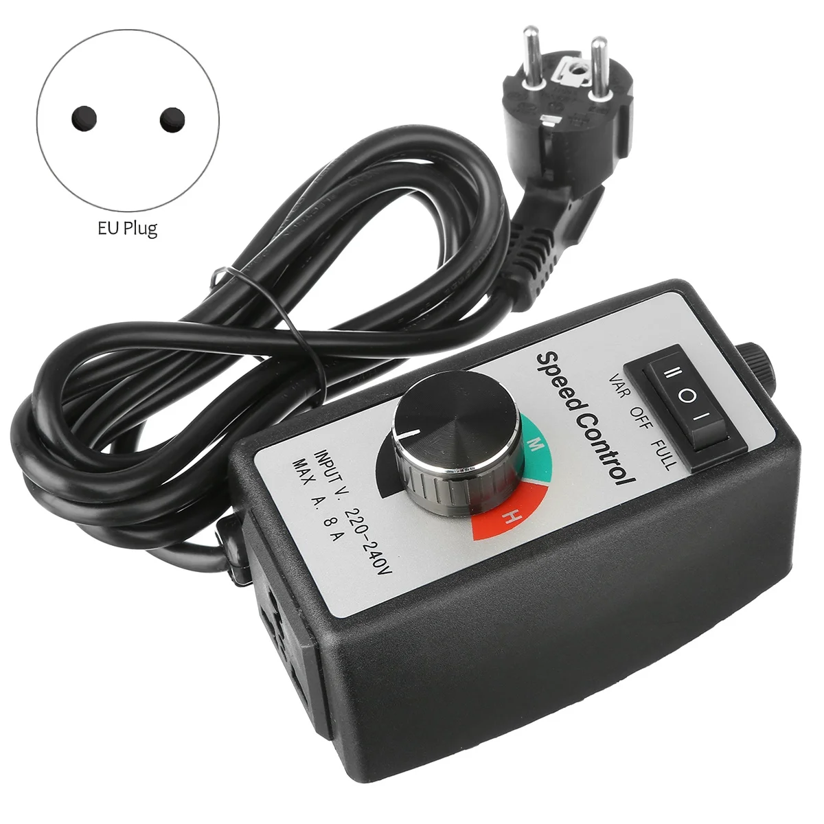 EU Plug Motor Speed Controller Universal Electronic Stepless Governor Switch Blower Duct Fan Speed Regulator 220-240V