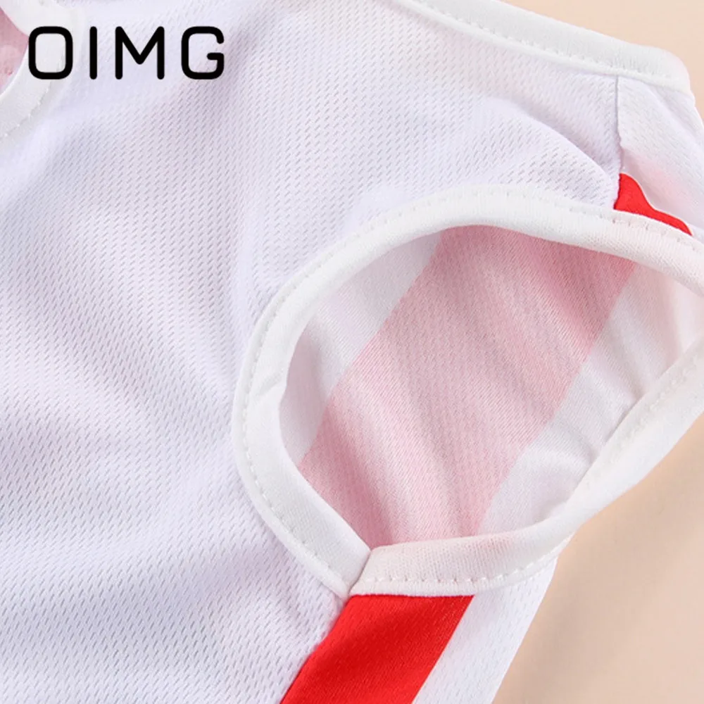 OIMG Football Jersey For Medium Large Dogs Clothes Samoyed Golden Retriever Breathable Soccer Pet Shirt Puppy Football Equipment