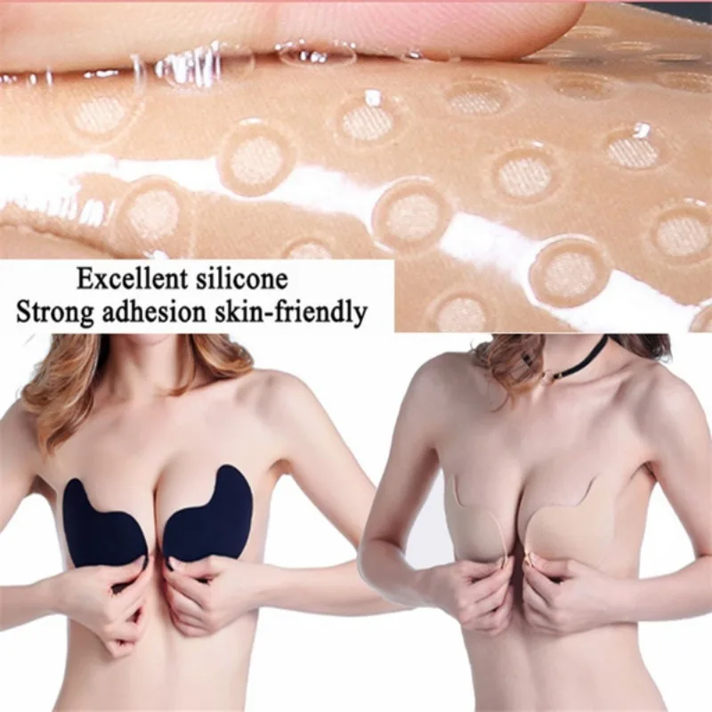 Invisible Push Up Bra Strapless Mango Bra Seamless Sexy Strapless Breast Petals Underwear Women Self-Adhesive Silicone Intimates