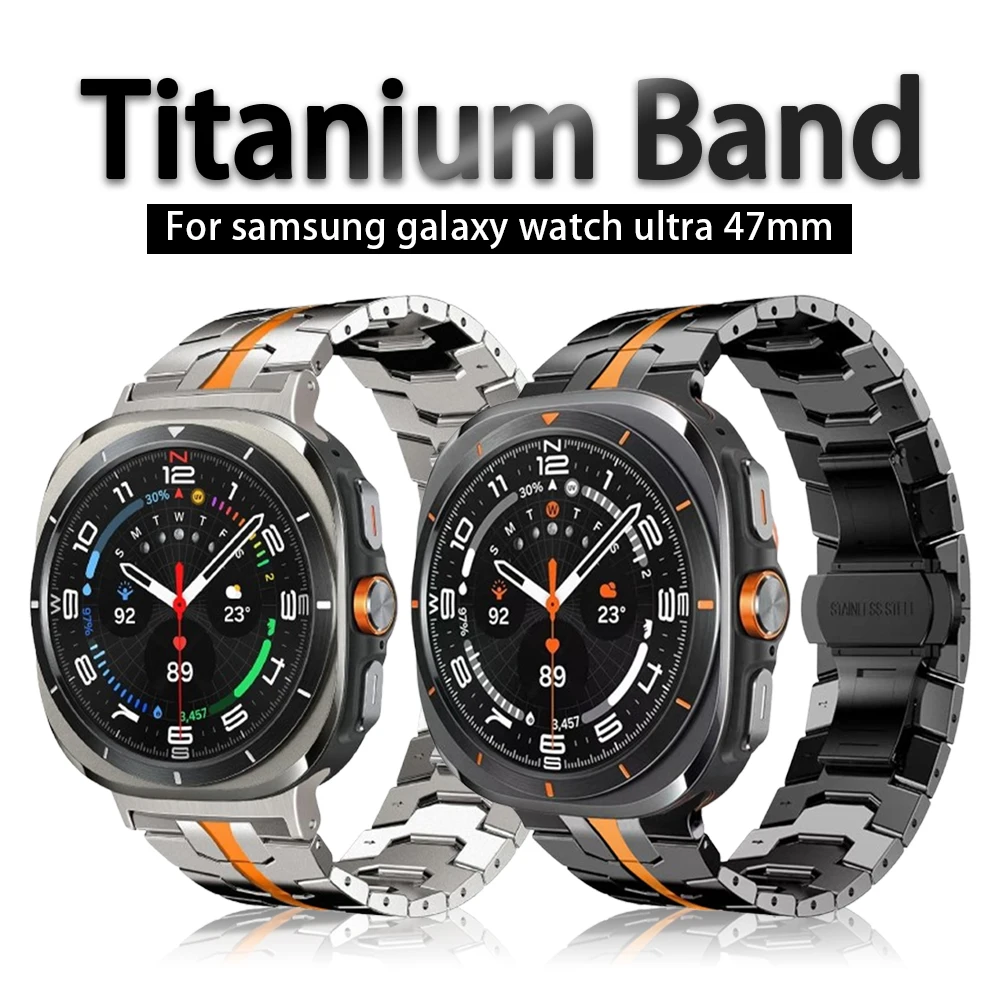 

Titanium Luxury Band for Samsung Galaxy Ultra Watch 47mm No Gaps Business Metal Straps for SAMSUNG GALAXY ULTRA 7 Correa Bracele