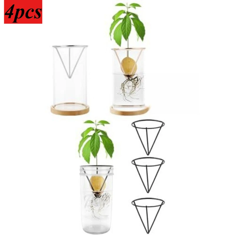 4pcs Creative Simple Home Office Transparent Hydroponic Seed Container Kit Clear Garden Seed Starter Planter For Indoor Gardenin