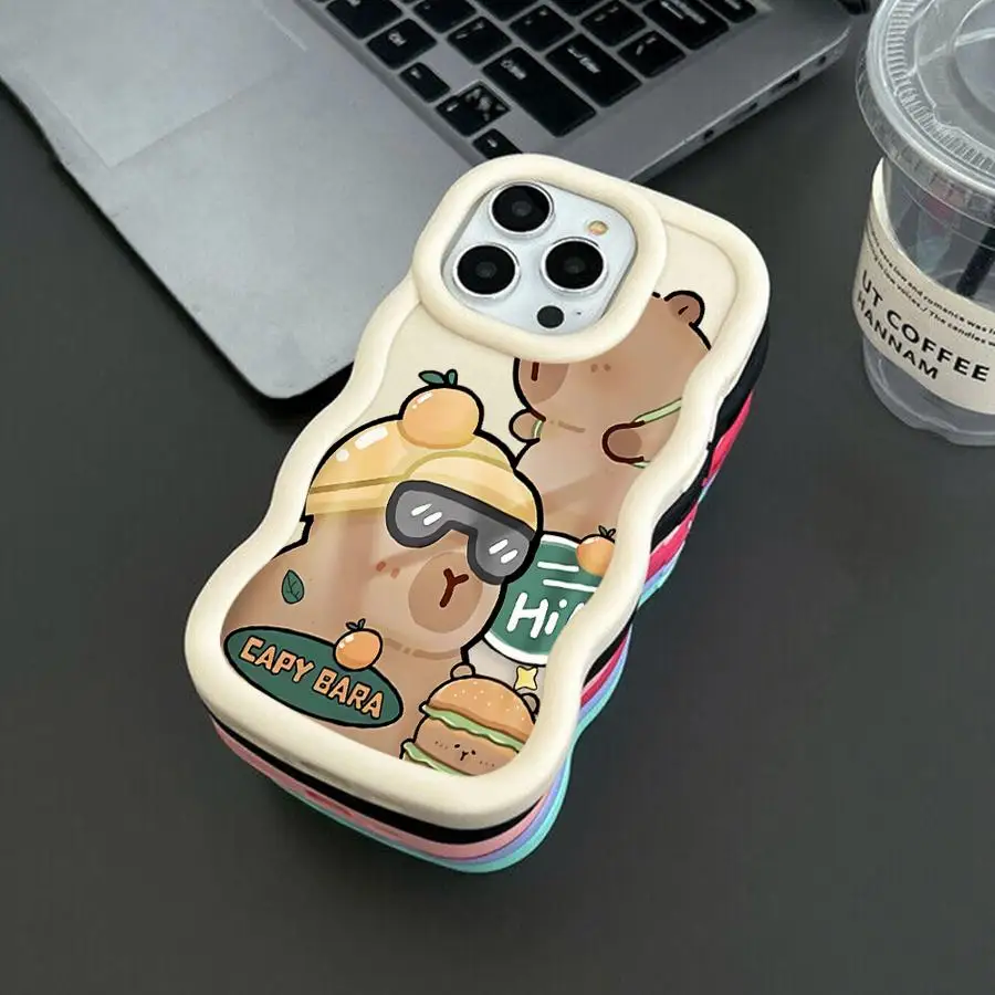 Casing TPU Lembut Lucu Capybara untuk Xiaomi Redmi 14C 10C 10A 13C A5 8 A1 A2 Plus 9C A3 12C
