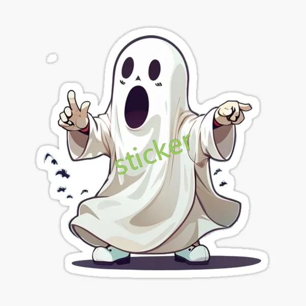 

Ghost Boo STICKER Vinyl Car Styling Laptop Accessories PVC Window Bumper Sunscreen Animation Decoration