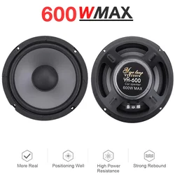 4/5/6 Inch Car Speakers 600W 2-Way Vehicle Door Auto Audio Music Stereo Subwoofer Full Range Frequency Automotive Speakers
