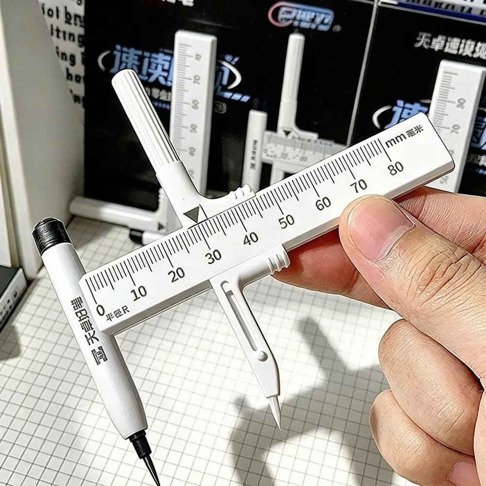 Digital Display Compass Lock-Distance with Replacement Pencil Leads Drawing Compass Safe No Metal Drawing Circles Tool