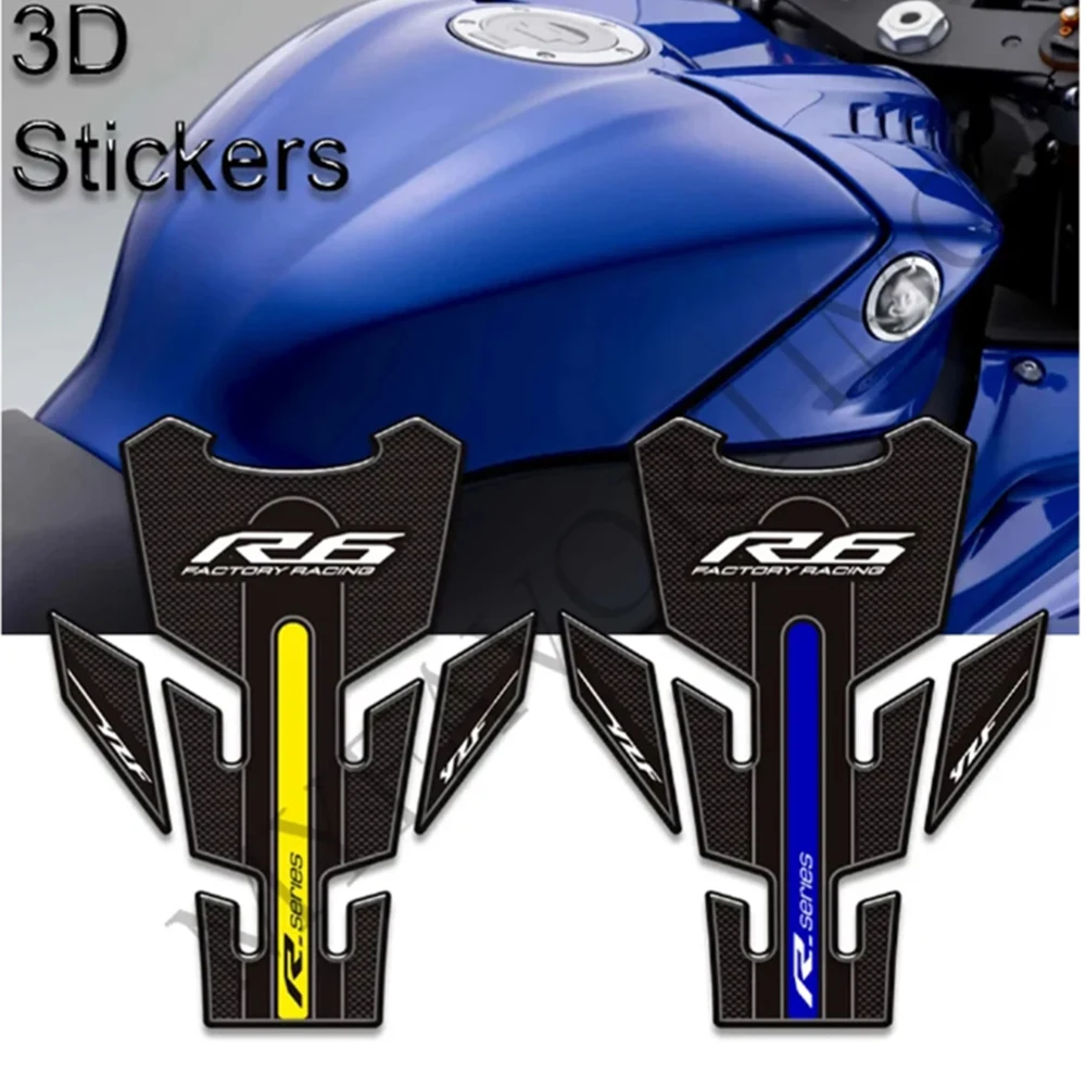 For YAMAHA YZF-R6 YZF R6 YZFR6 Motorcycle Stickers Decals Protector Tank Pad Side Grips Gas Fuel Oil Kit Knee