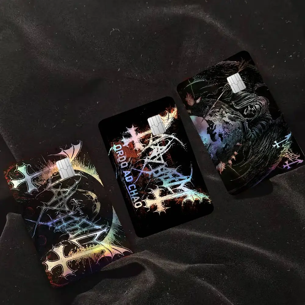 Mayhem Death Rock Band Popular Laser Shiny Bank Card Stickers Self Adhesive Daily Life Ornament