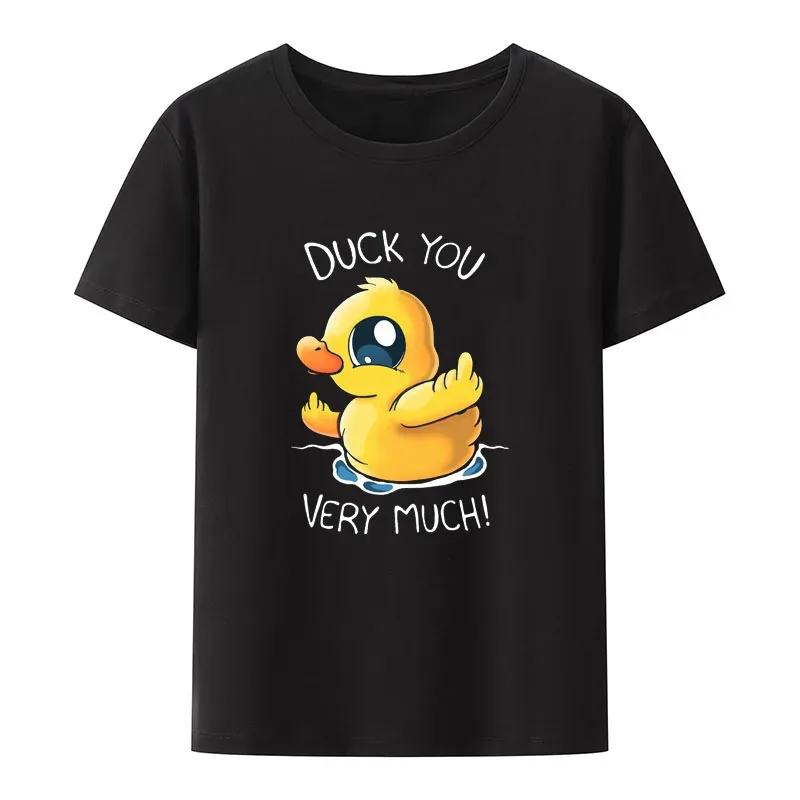 Funny Duck You Very Much Cotton T Shirt Camisetas Mujer Woman T-shirts Women Cool Student O-neck Pair Nick Young Girls Creative