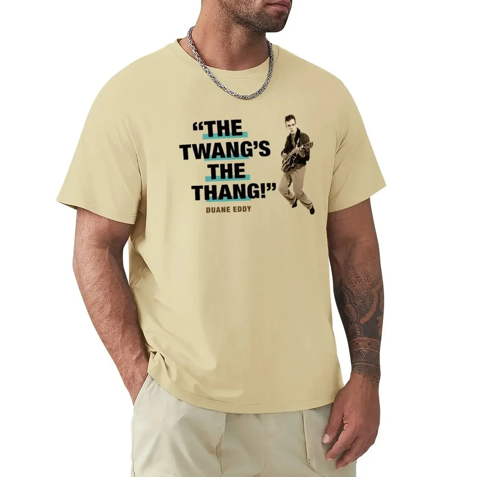 Blouse Boys Whites T Shirt Men Duane Eddy Quote:The Twang's The Thang! T-Shirt Oversized Graphic Summer Style Cotton New Tees