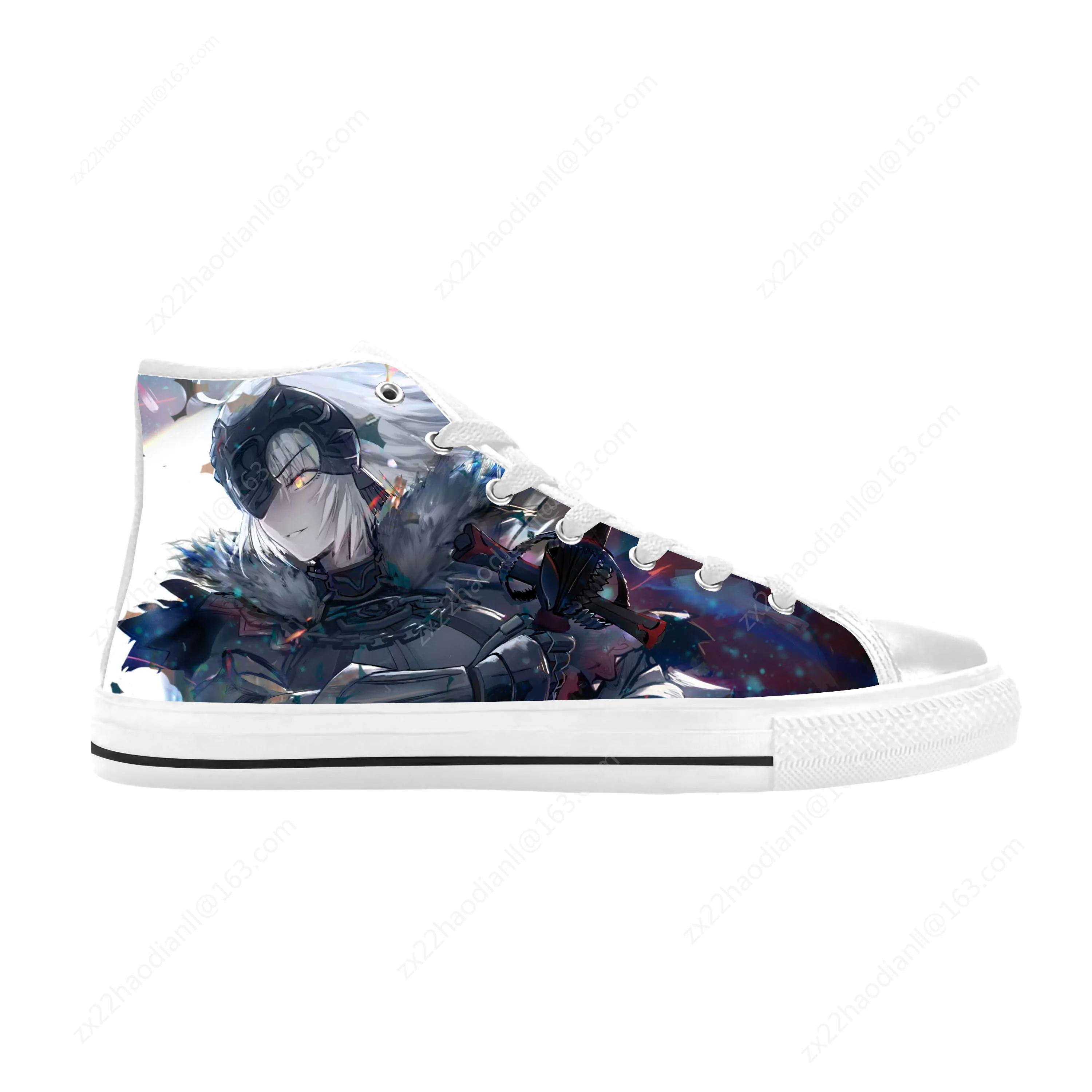 Jeanne D'Arc Alter Fate/Grand Order Anime Cartoon Casual Cloth Shoes High Top Comfortable Breathable 3D Print Men Women Sneakers