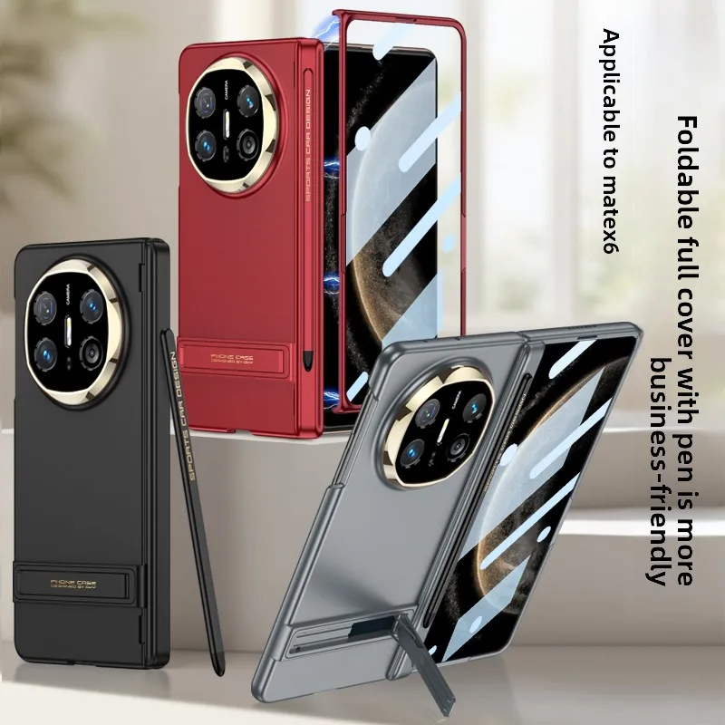 

Чехол для Huawei Mate X6, новый деловой магнитный ультратонкий чехол Triumph с чехлом-карандашом для Mate X6, противоударный чехол