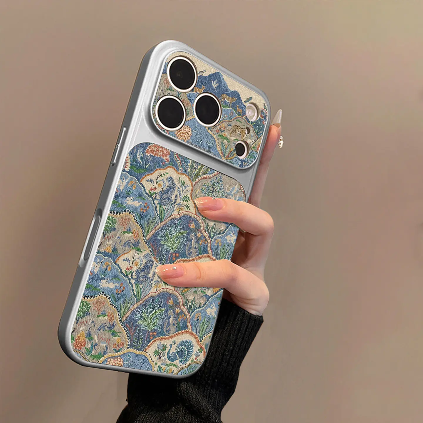 Coque de téléphone motif paon chinois pour iPhone 17 Pro Max, Air 16, E 15, 14, 13, 12, 11 Pro Max, 17E, 8, 7 Plus, X ou série 17