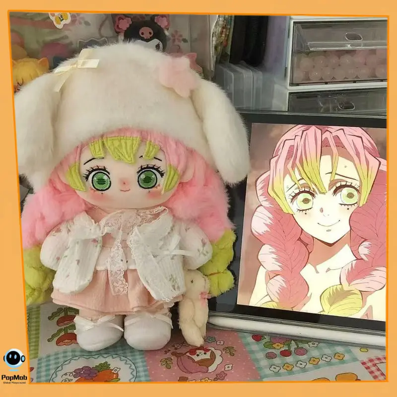 Demon Slayer Peach Oolong Girl 20cm Cotton Doll Super Soft Kawaii Plush Gift Stuffed Doll Cute Collectible Gift For Fans