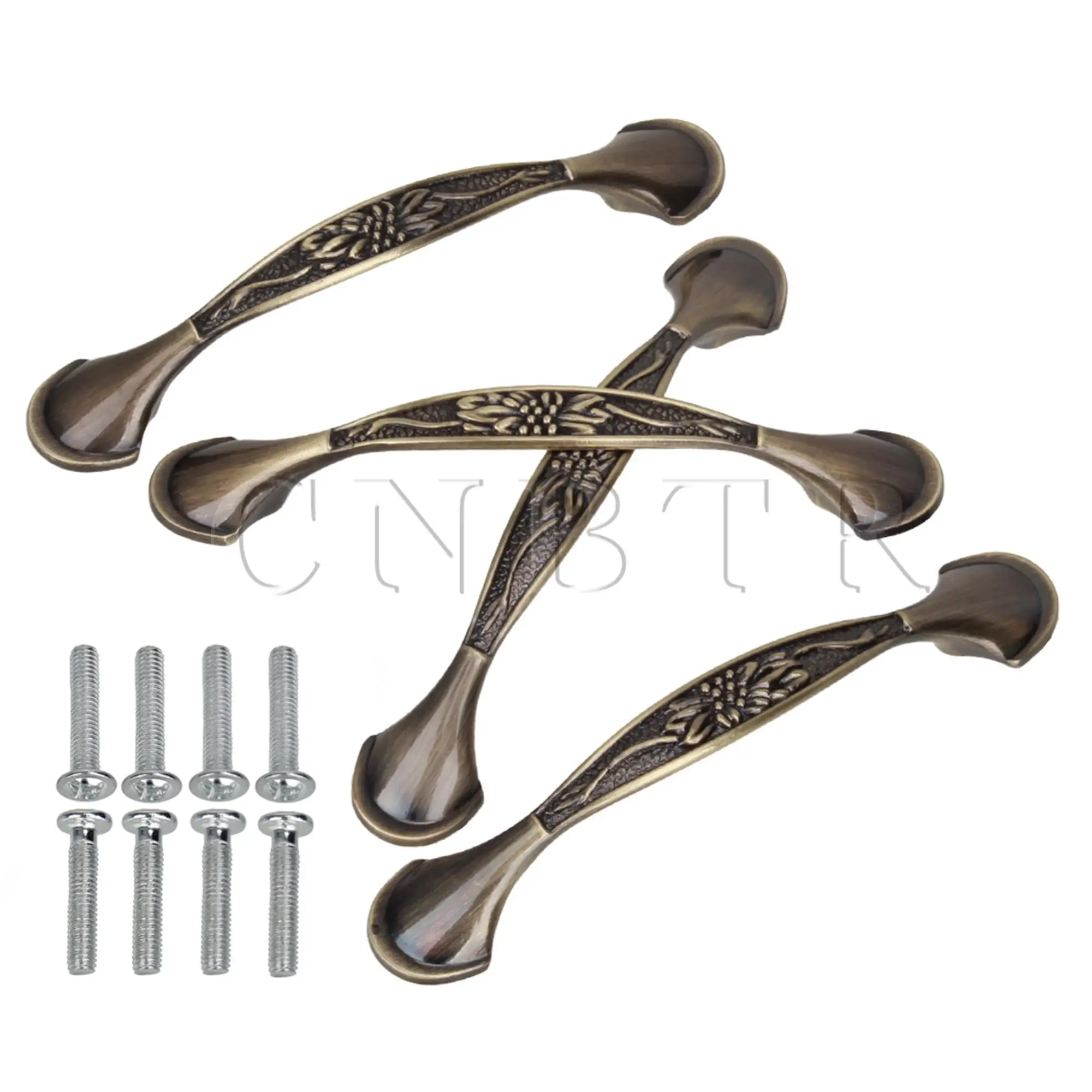 CNBTR 2/4/5/6/8/12Pcs Antique Style Zinc Aluminum Alloy Bronze Drawer Handle/ Knob 96mm Furniture Bar Pull