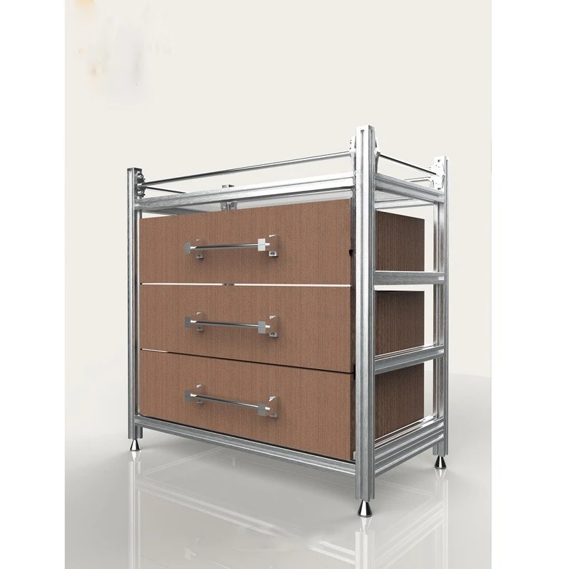 

Vintage Drawer Cabinet Birch Ocean Panel Display Cabinet Showcase Shelf Storage Cabinet Bedside Table