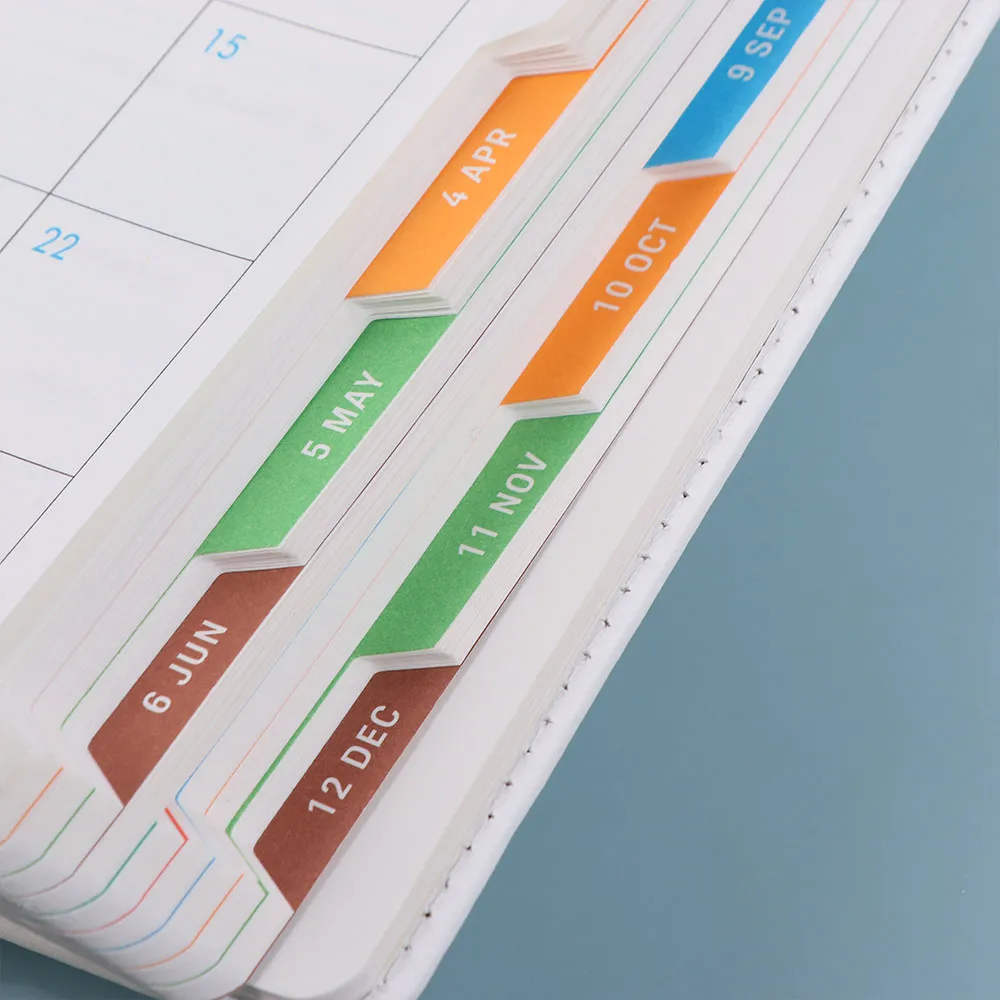 

Ежедневник-планировщик на 2026 год, 12 месяцев, формат А5, с закладками, толстыми страницами, портативный блокнот для планирования и списков дел