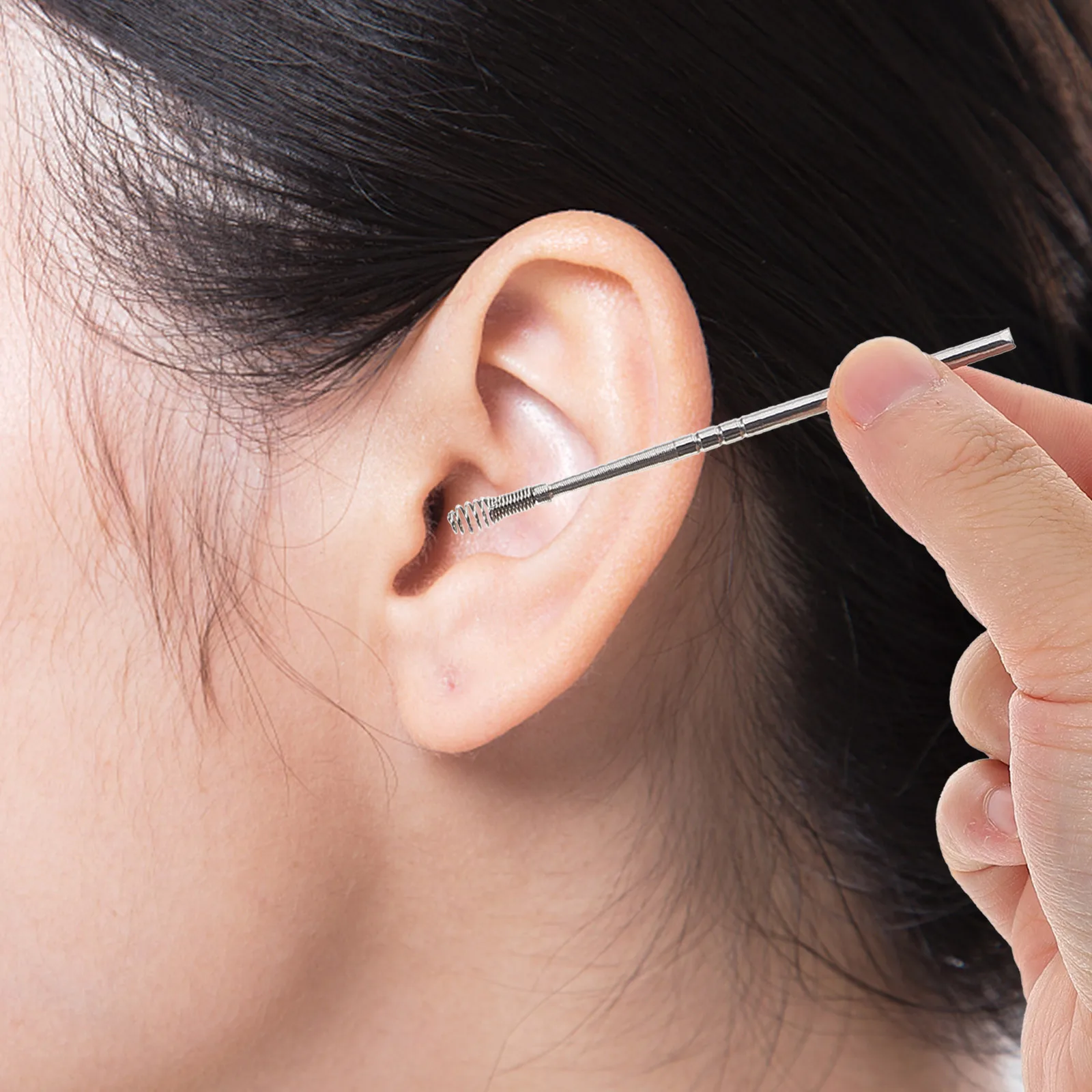 

6pcs Spiral Wax Removal Kit Stainless Steel Cleaner Tool Set Deep Clean Ear Digger Picks Reusable Ear Care Products For Adult