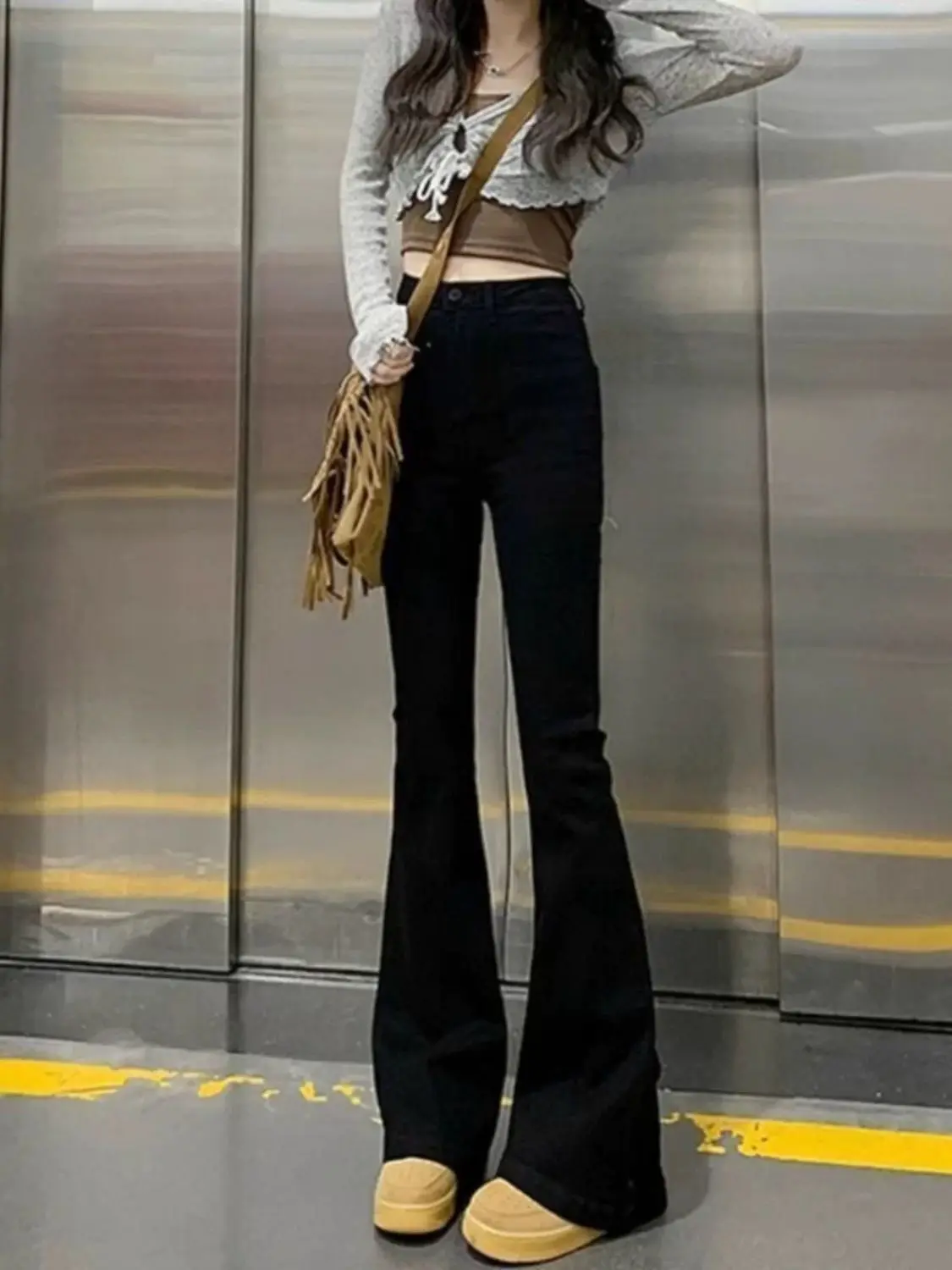 Jean taille haute des années 90, vêtements Vintage, Slim, extensible, confortable, tissu en coton doux, Denim féminin, mode basique Simple, tout