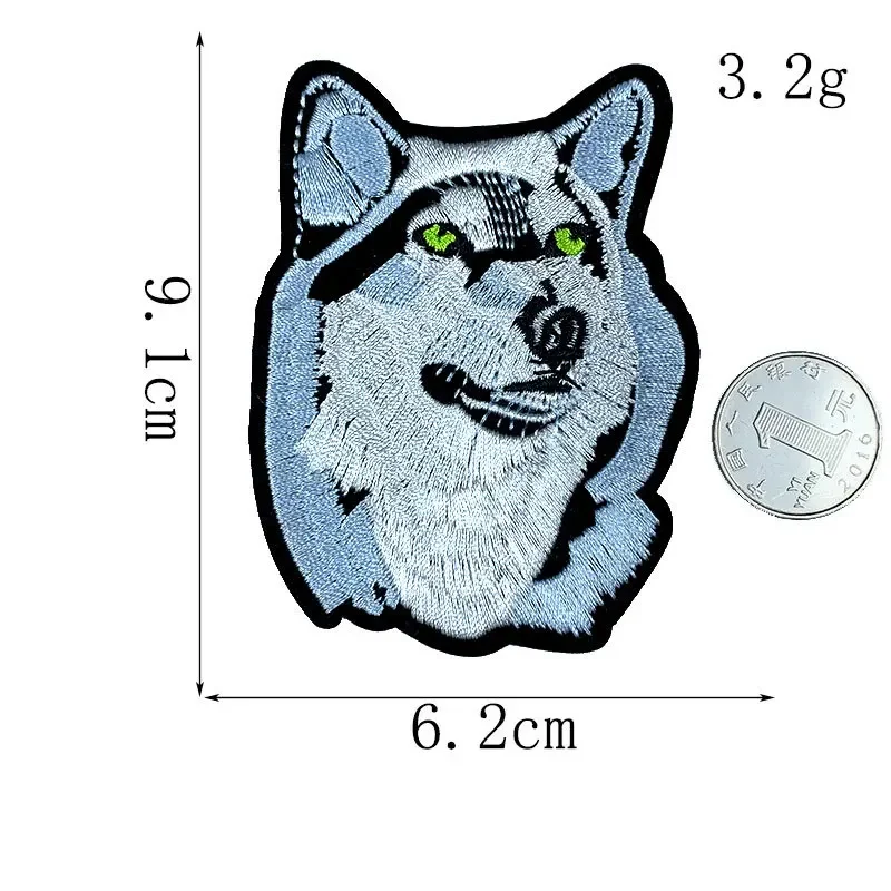Animal Cloth Stickers Exquisite Wolf Head Eagle Adhesive Embroidered Clothing Accessories Children's Clothes Schoolbag Appliques