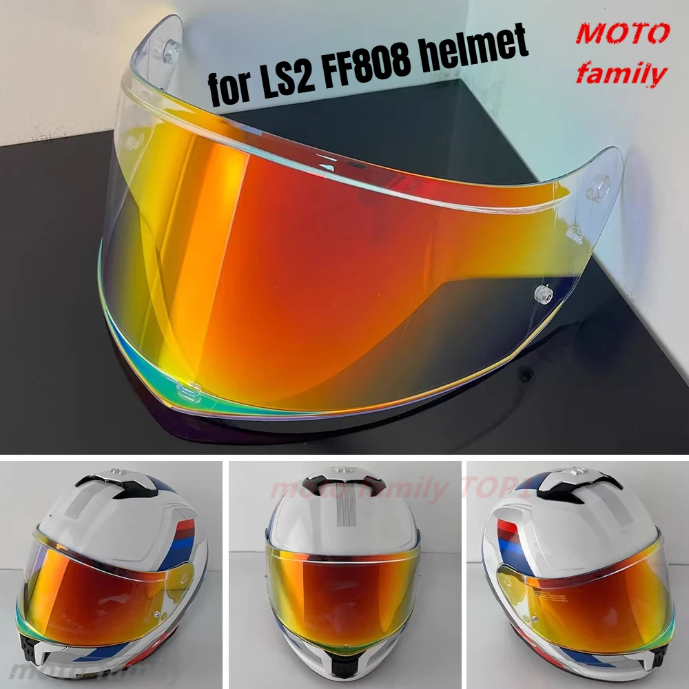 Helmet lens Aurora night vision helmet universal day night Suitable for LS2 FF808 electroplated sunshade mirror Helmet Parts