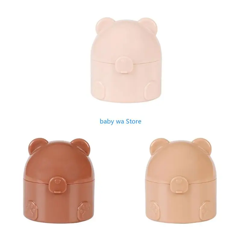 صندوق توزيع بودرة الأطفال الصحي، غطاء آمن بزر ضغط، مثالي للسفر والرعاية المنزلية الأساسية 4XBD