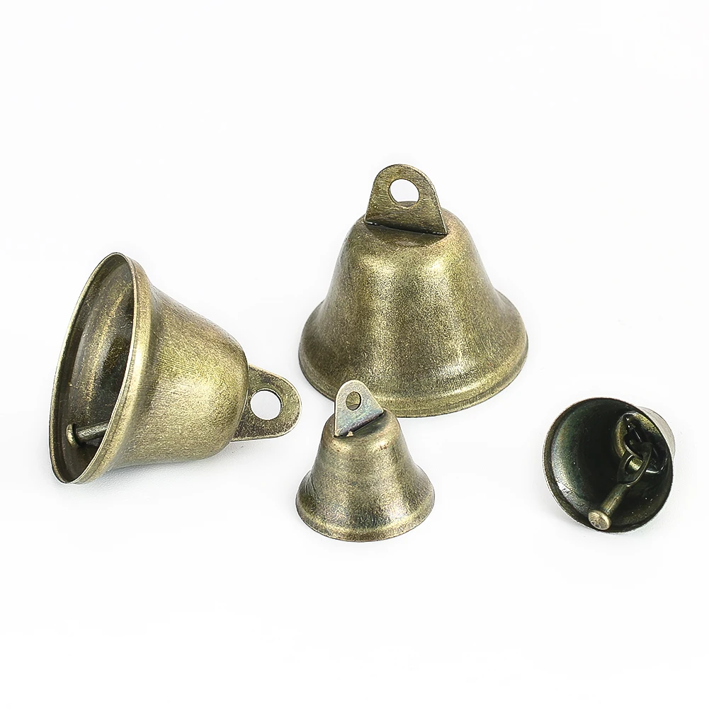 6PCS Mini Jingle Bells DIY Wind Chimes Making Hanging Vintage Brass Color Doorbell Pet Collar Pendant Wedding Christmas Decor - Detail 1