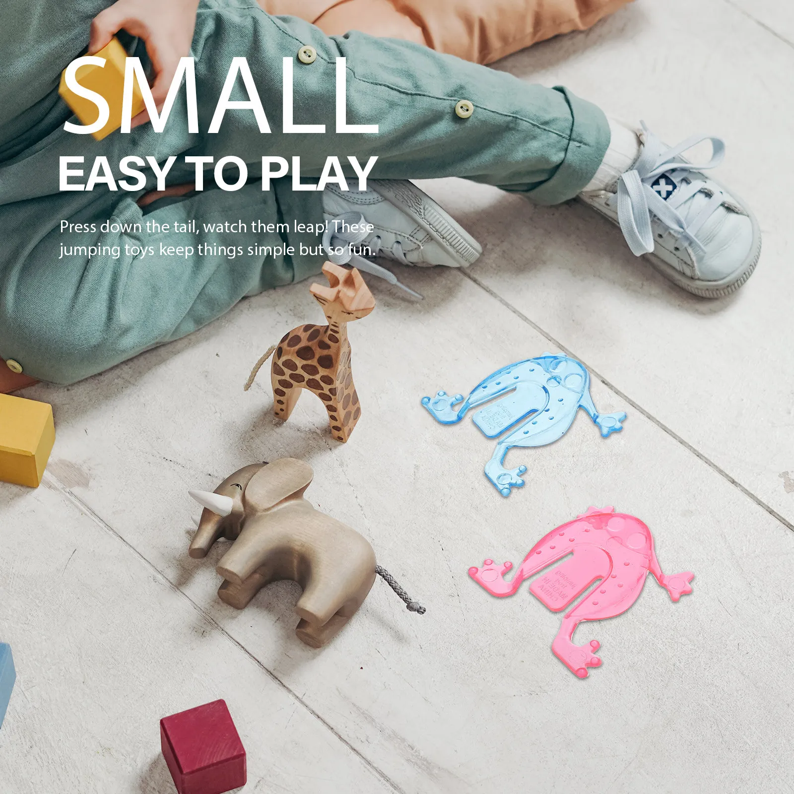 

100Pcs Mini Spring Jumping Frogs Press Tail to Leap Fun Finger Pressing Kids Party Favors Birthday Carnival Gifts Random Colors