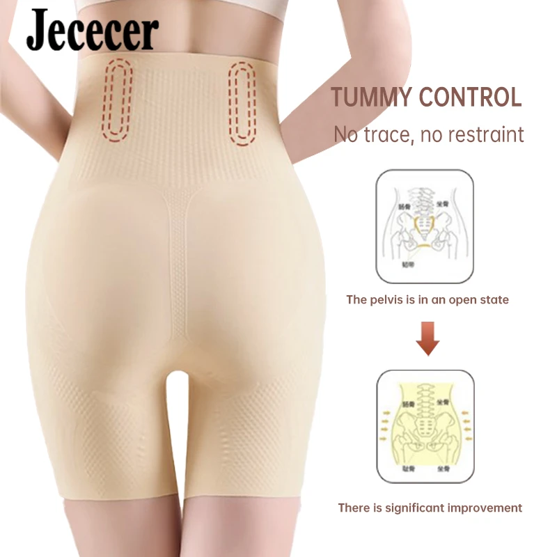 Jececer Intimo per donna Riduttori del corpo Mutandine contenitive Vita alta Trainer Sollevamento corto Glutei Pancia Dimagrante Shapewear