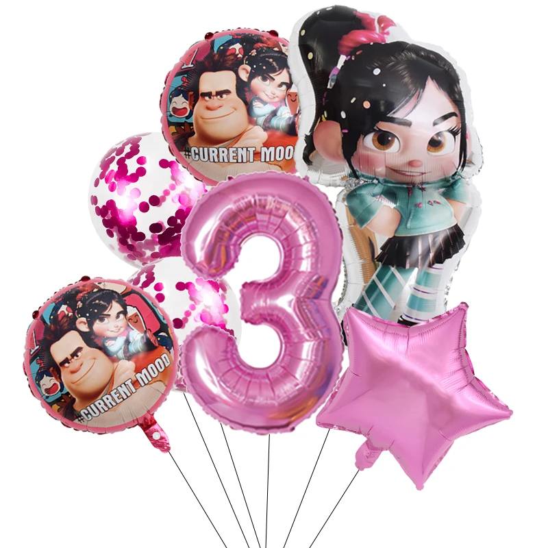 1set Disney Wreck-It Ralph Party Balloons Vanellope Balloons 32\