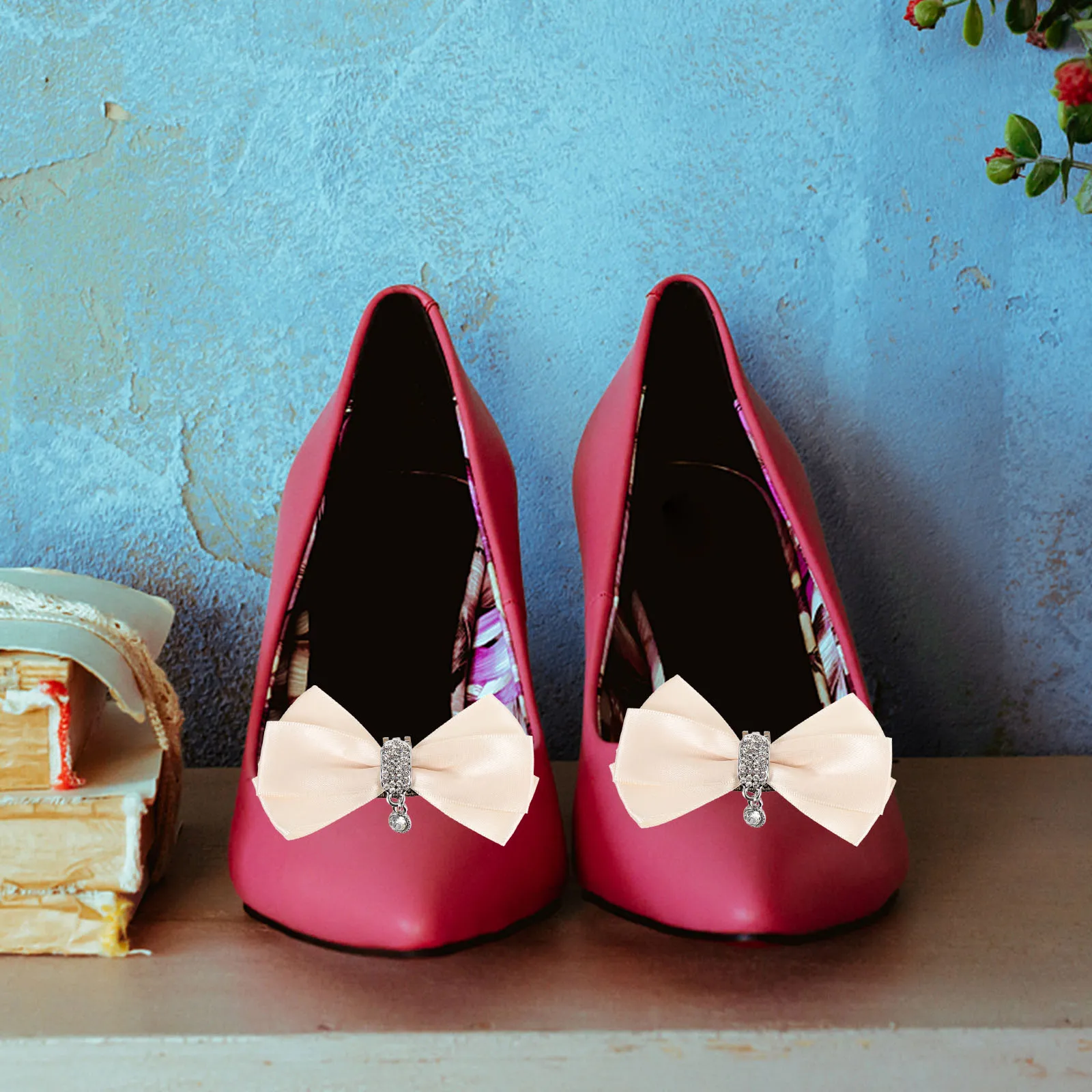 

Shoe Buckle Decoration Charm Shoes Clips Decorations Heels Rhinestone Charms Women Bridal Bowknot