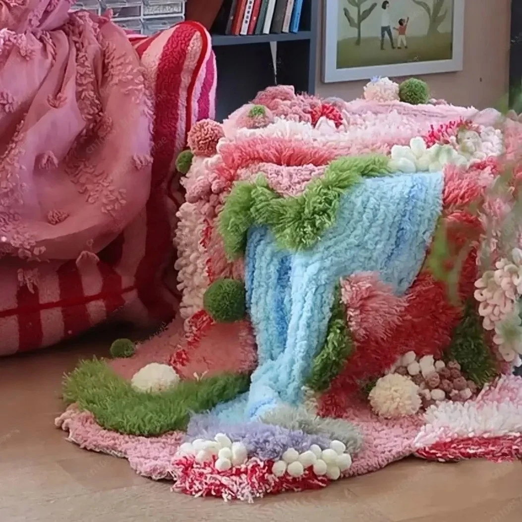 

(Material package only) Creative handmade moss carpet handmade DIY woven material package Birthday surprise housewarming