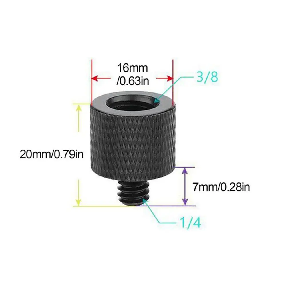 

Адаптер-переходник для штатива: винт для крепления на штатив, переходник для крепления камеры на штатив, винт-коннектор для штатива, размеры от 1/4 до 3/8 дюйма, алюминий