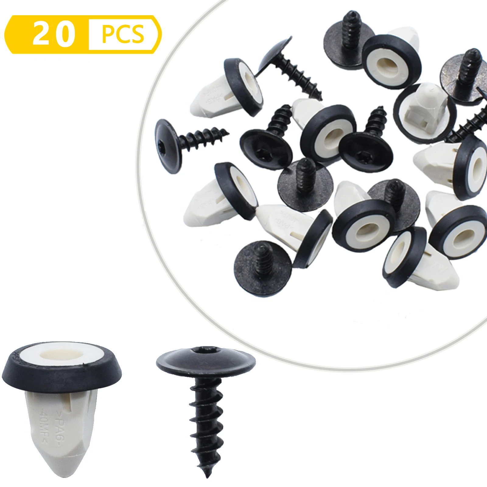 20Pcs/10sets Car Mudguard Engine Cover Screws Bumper Skirt Torx Screws Clips Trim for VW Golf 6 Bora Magotan POLO Audi 5x16mm