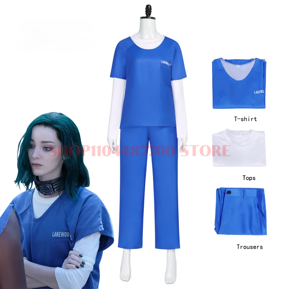 

Miss Polaris Cosplay Anime X Lorna Cosplay Dane Costume Blue Uniform Suit Halloween Costume Outfit for Woman Adult