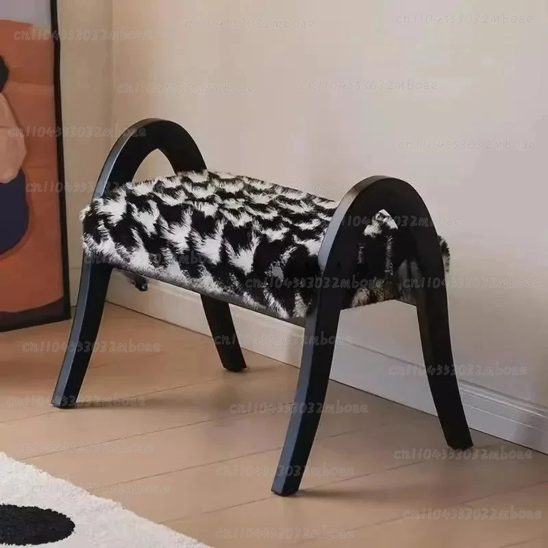 Suitable for French retro style pedal home bedroom bedside sofa stool