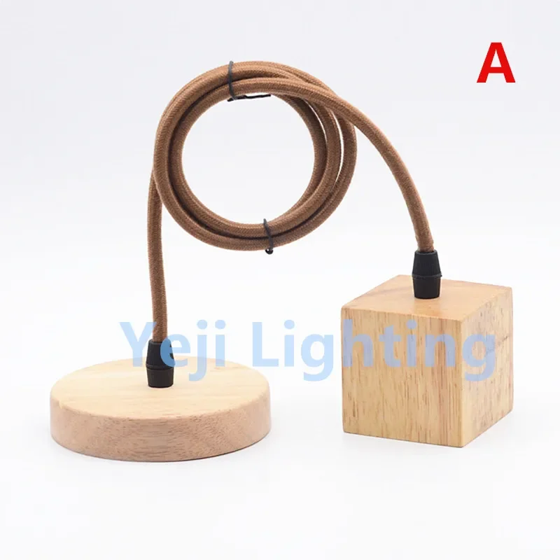 Imagem -01 - Lâmpada Pingente de Madeira Led com Fio Trançado e Cabo Placa Moderna do Teto Rosa Base Suporte da Lâmpada E27 lampada pingente de madeira led com fio trancado e cabo placa moderna do teto rosa base suporte da lampada e27 01
