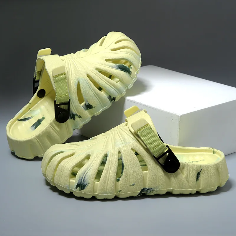 

Male Slipper Platform Cloud Monstera Funny Leaf Home Soft Slides Sandals Outdoor Summer Ladies House Shoe Flat Men Female Beach