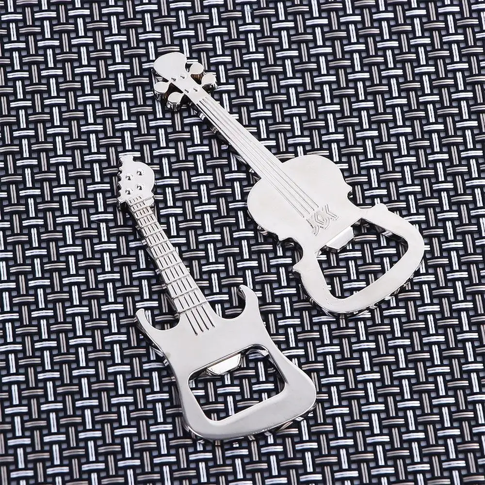 Style Gifts for Guests Guitar Style Beer Opener Key Rings Bottle Opener Keychain Corkscrew Key Chains Key Rings Bottle Opener